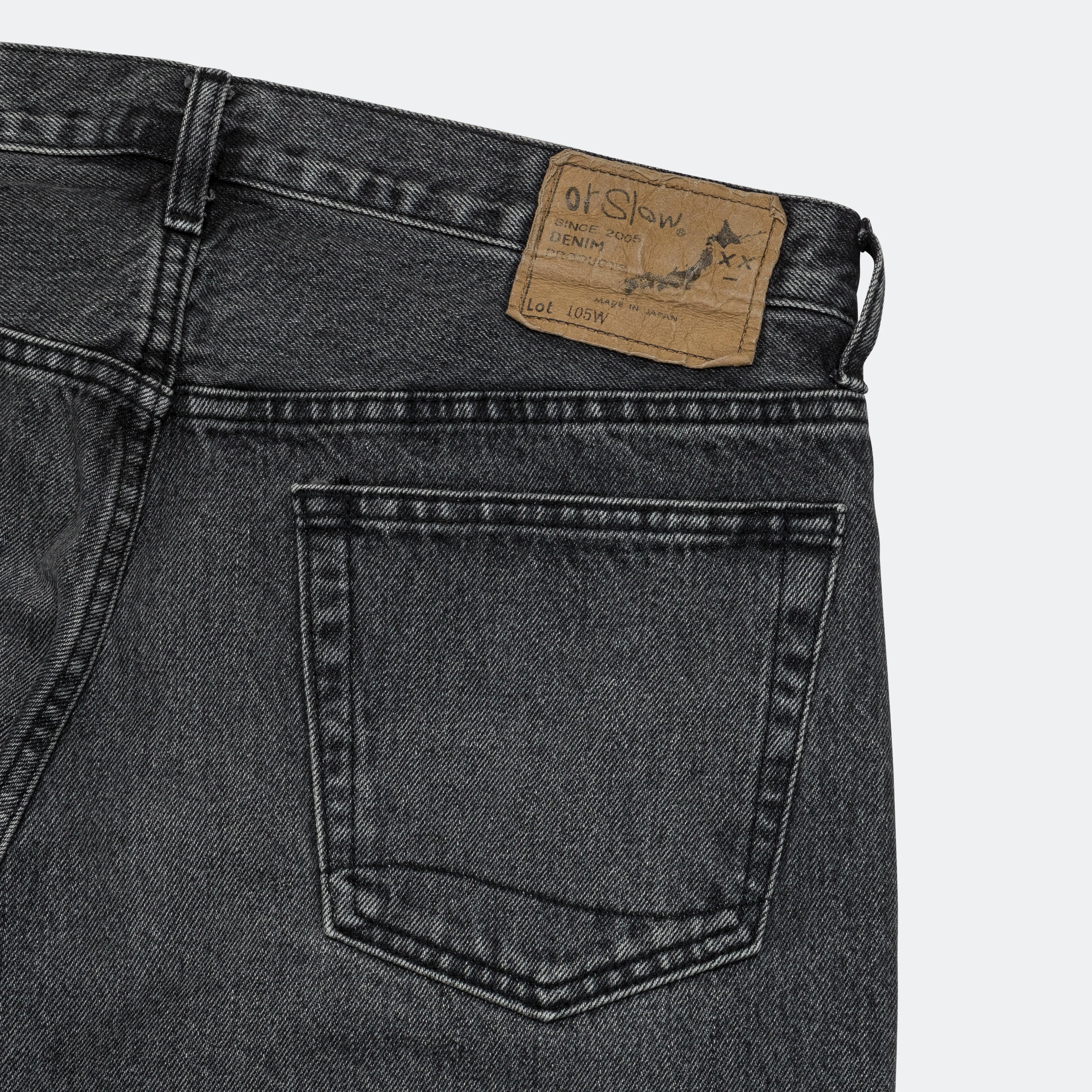 105 90's - Black Denim Stone