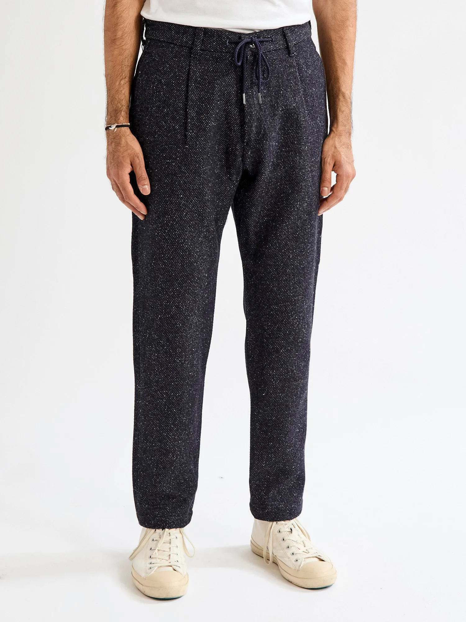 12oz Denim Tweed Easy Tapered Pants in Indigo