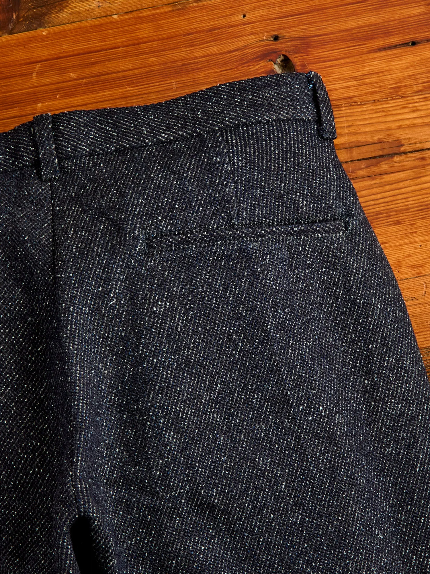 12oz Denim Tweed Easy Tapered Pants in Indigo