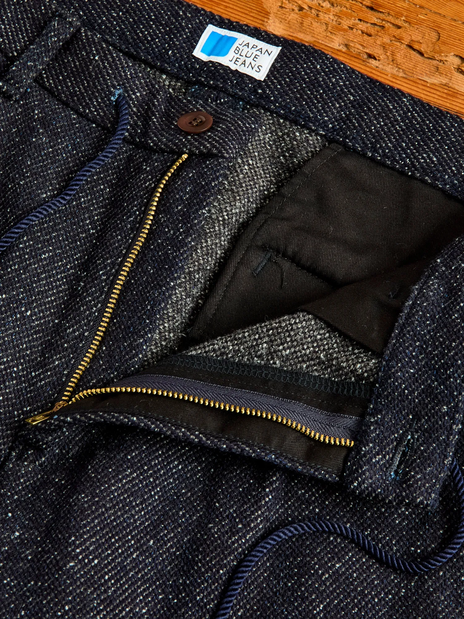 12oz Denim Tweed Easy Tapered Pants in Indigo