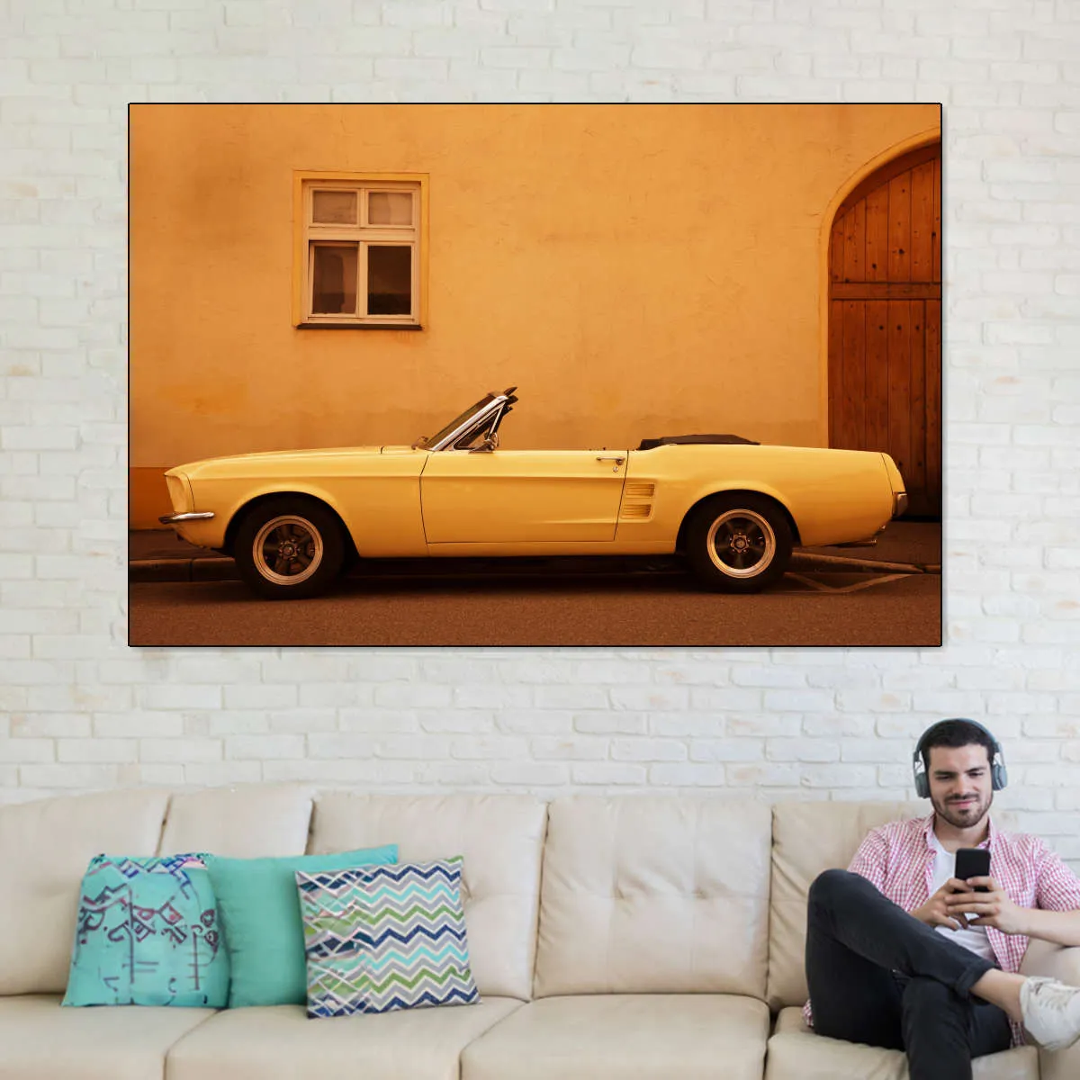 1960 Ford Mustang Convertible Wall Art