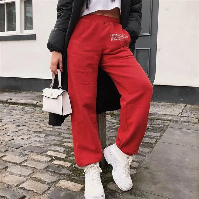 2021 New!!!! Women's Harajuku Joggers Wide Leg Sweatpants Sizes S - L