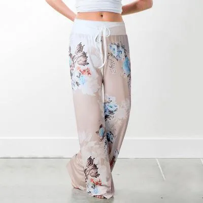 2021 Palazzo Female Sports Pants Wide Leg Pant High Waist Baggy Size L