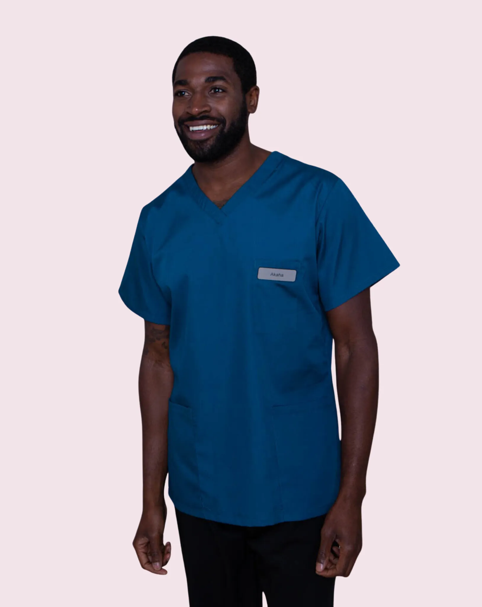 Aria Unisex Lightweight Scrub Tunic - Caribbean