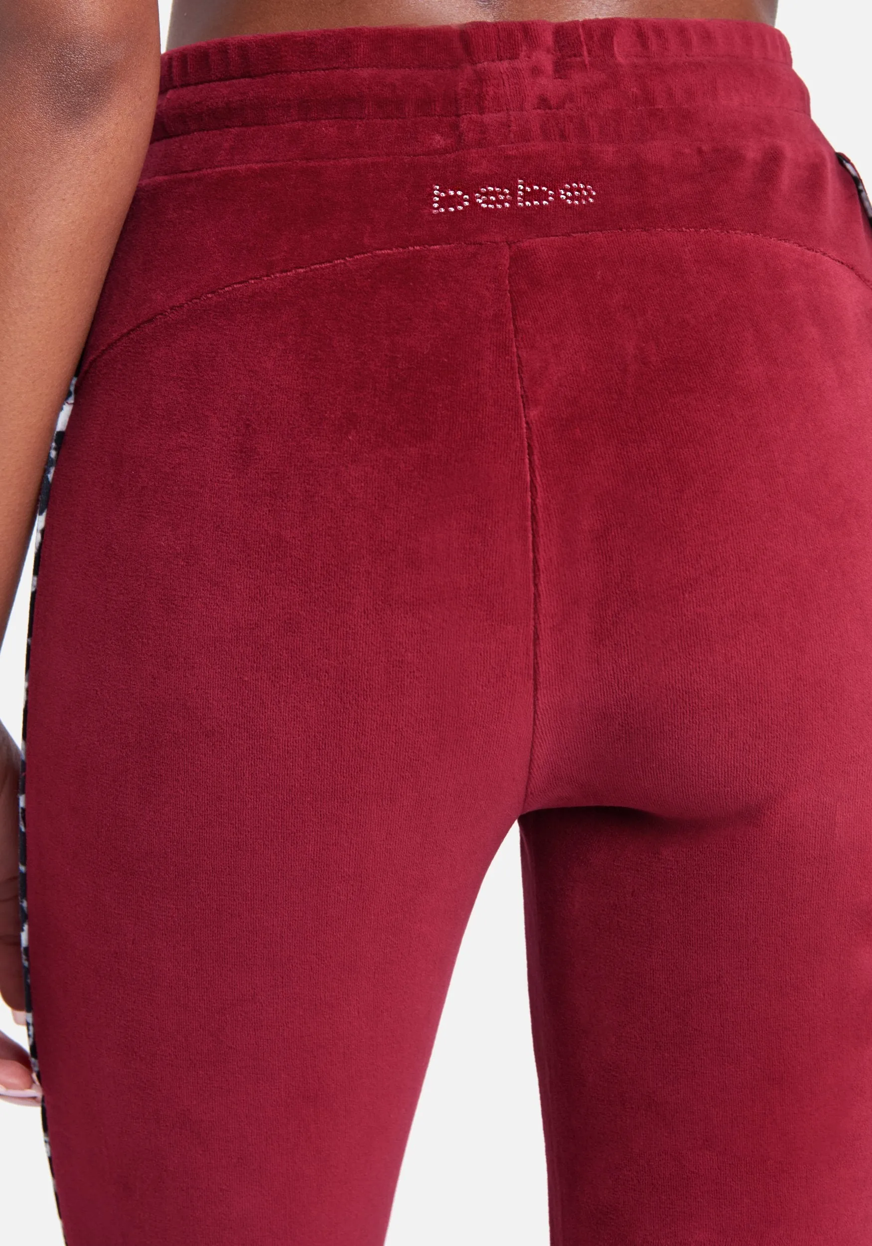 Bebe Logo Velour Jogger Pant