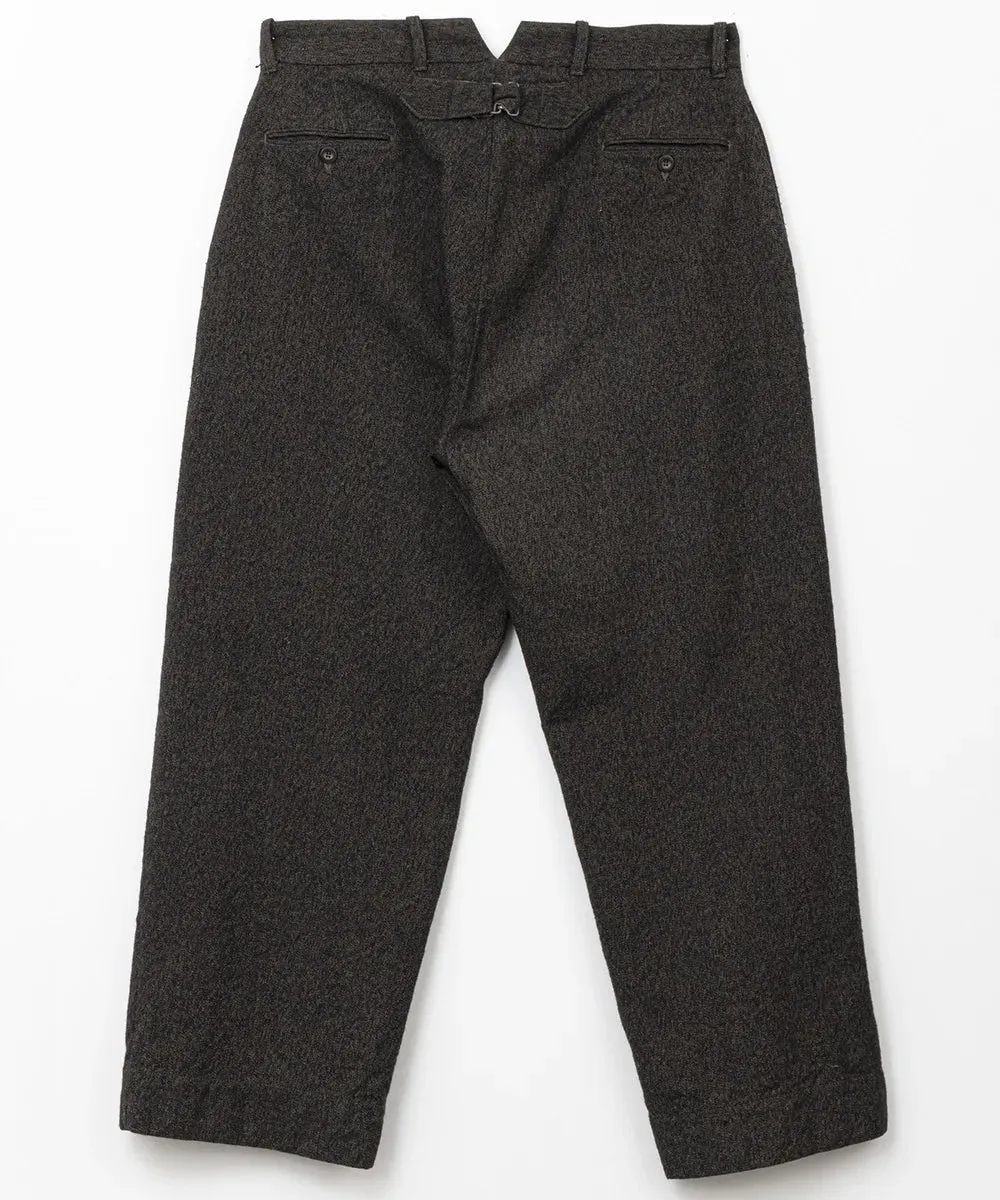 Belafonte Ragtime Clothing, Hiback Trouser Buckle Back Wool, Mix Dark Brown