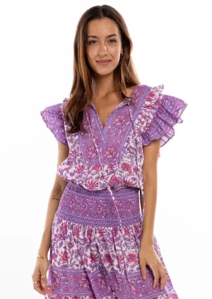 Bindu Sky Top - Pink / Purple