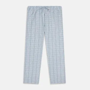 Blue and Green Multi Track Check Pyjama Trousers