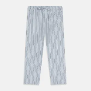 Blue and Green Multi Track Stripe Pyjama Trousers