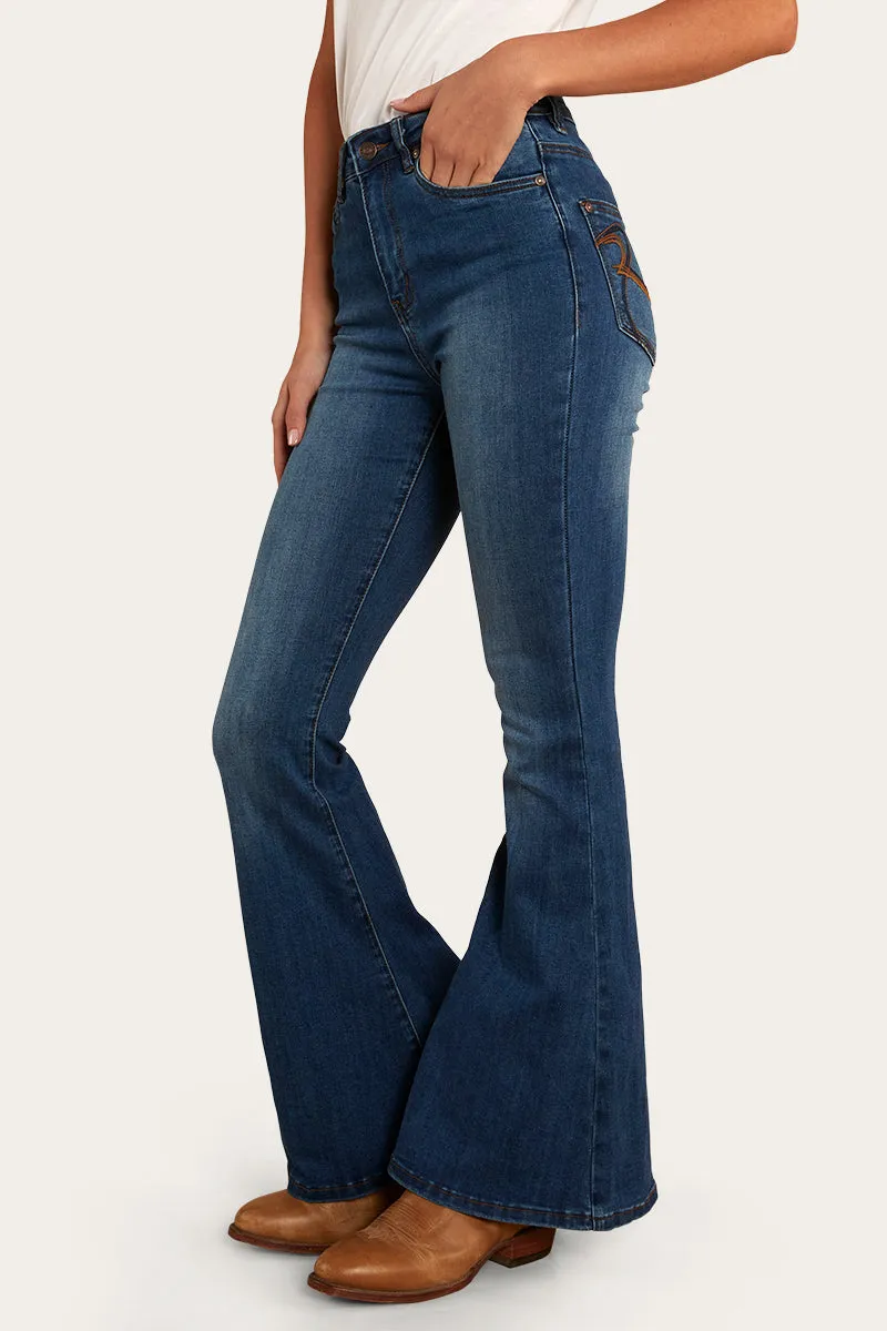 Bowie Womens Flare Jean - Vintage Blue Wash