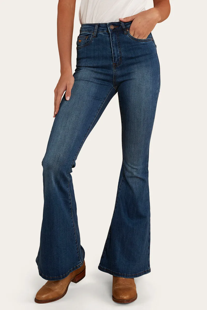 Bowie Womens Flare Jean - Vintage Blue Wash