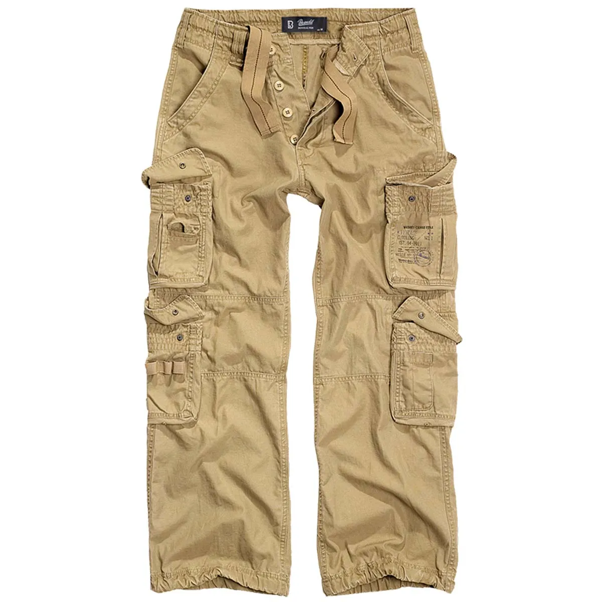 Brandit Pure Vintage Cargo Trousers Beige