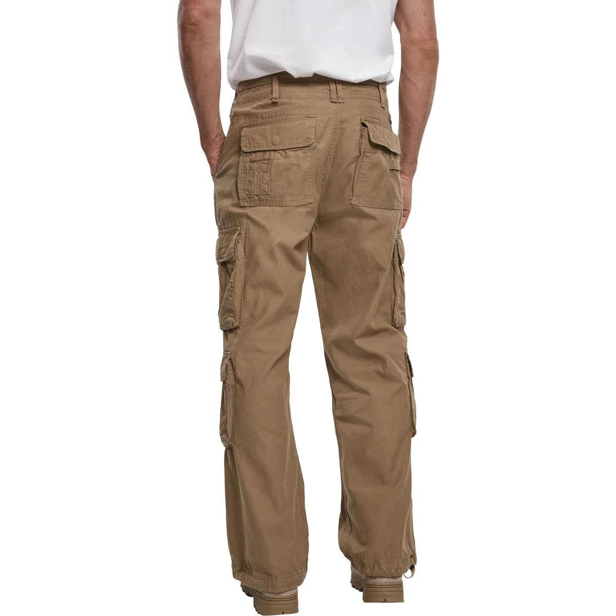 Brandit Pure Vintage Cargo Trousers Beige