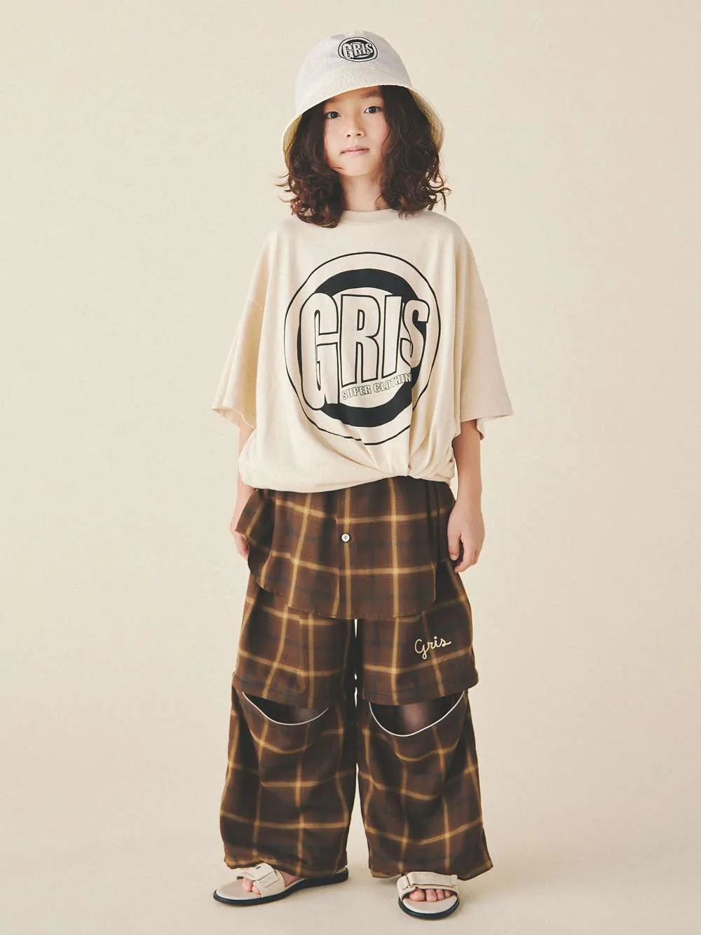 Brown Plaid Separate Pants