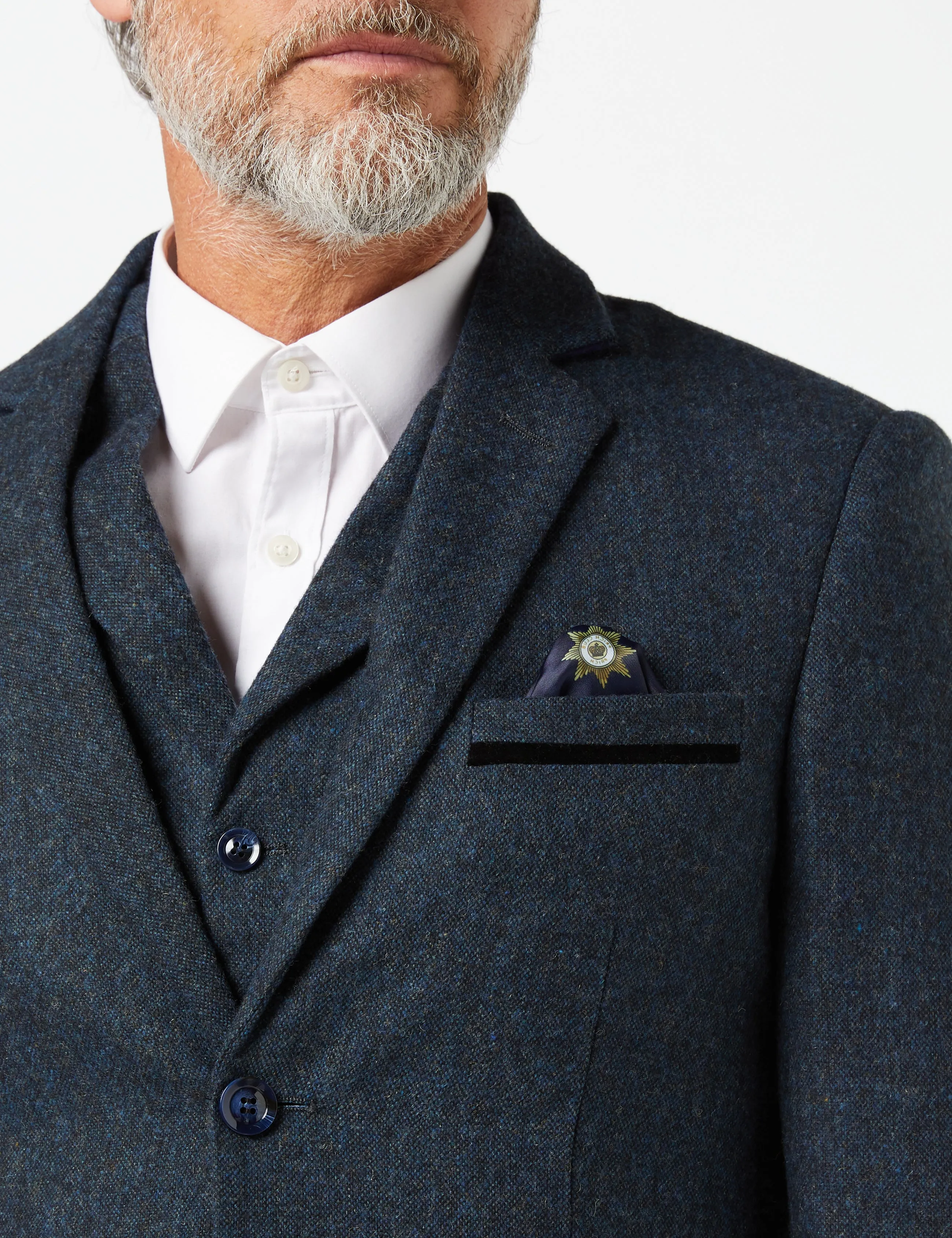 CALVIN - BLUE TWEED SUIT