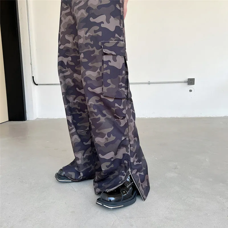 Camouflage Wide Leg Loose Pants