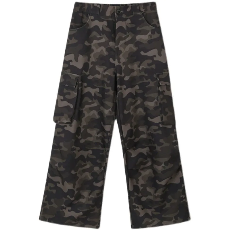 Camouflage Wide Leg Loose Pants