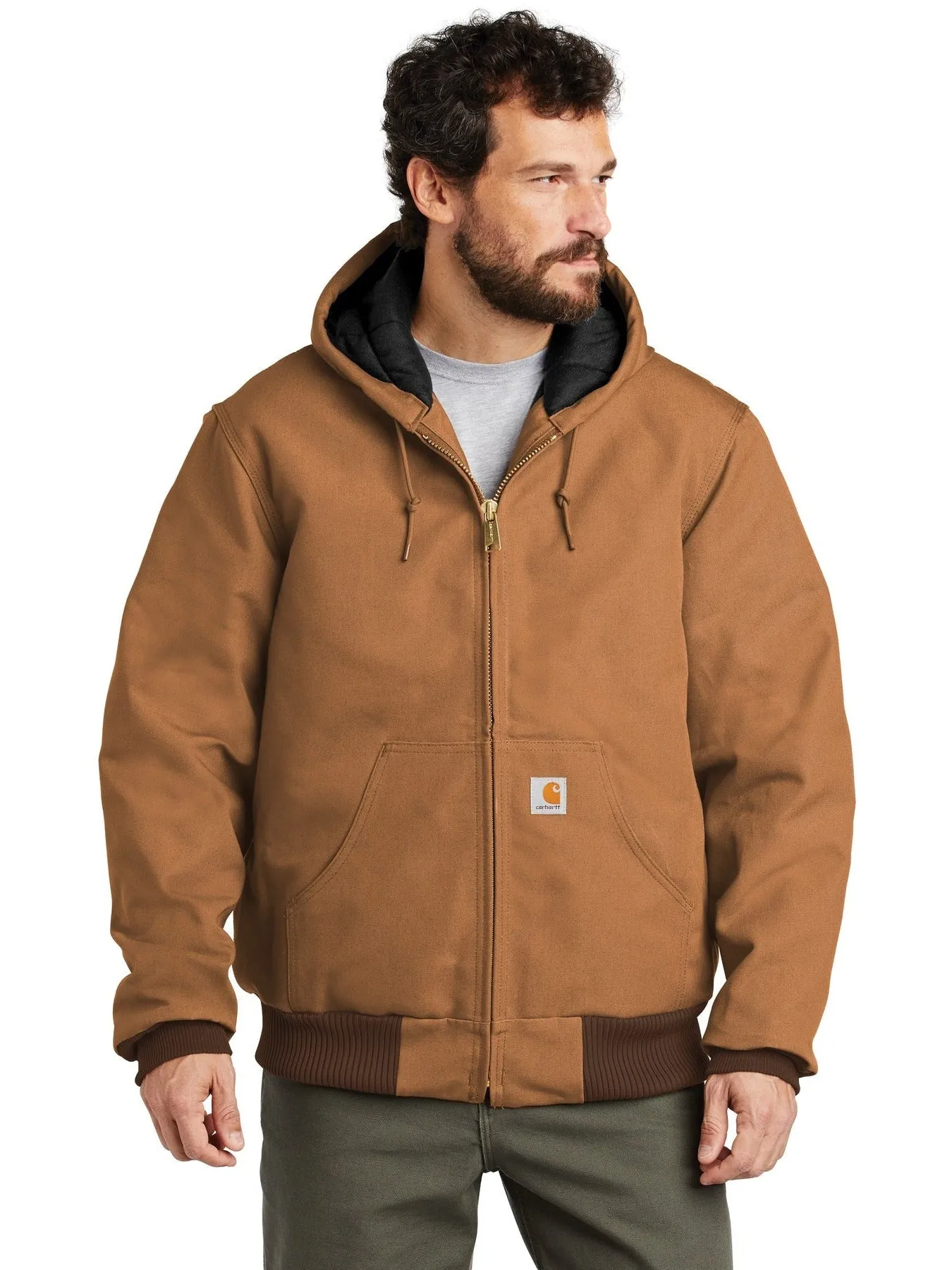 Carhartt Quilted-Flannel-Lined Duck Active Jacket