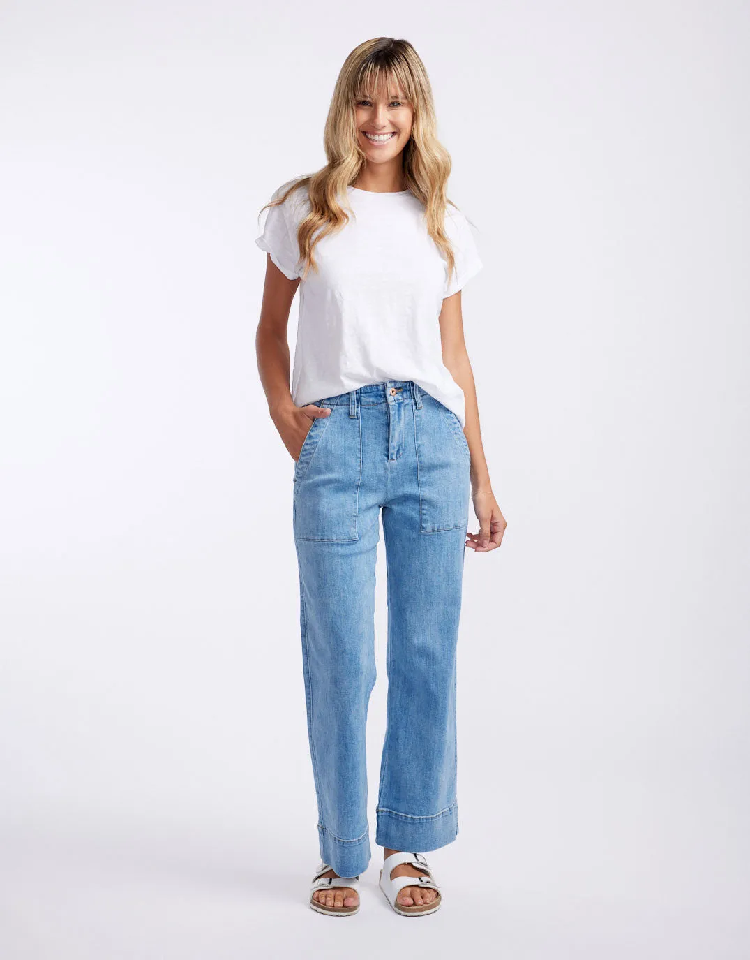 Celeste Wide Leg Jeans - 70's Blue