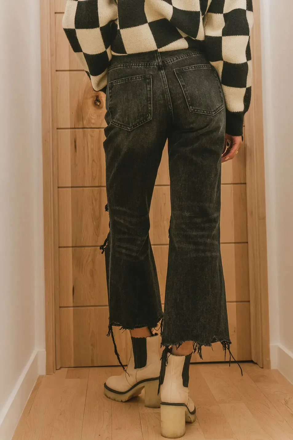 Charlie Distressed Jeans in Black - FINAL SALE