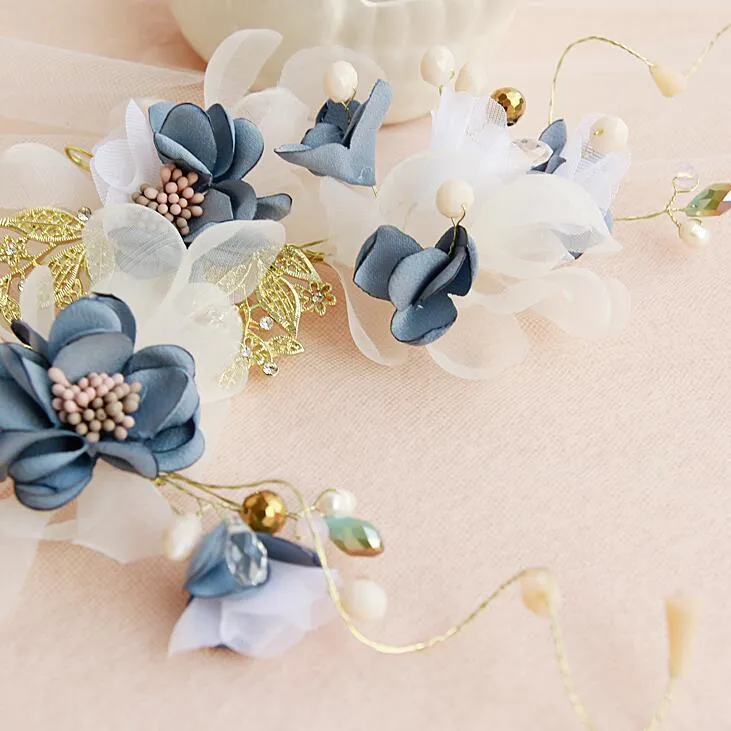 Charming Blue Flowers Wedding Headpiece, Wedding Headpiece, Wedding Accessories, VB0610