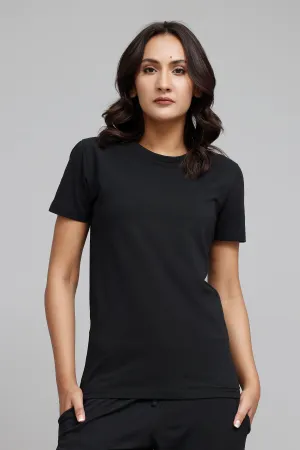 CLASSIC ESSENTIAL CREW NECK TEE-BLACK