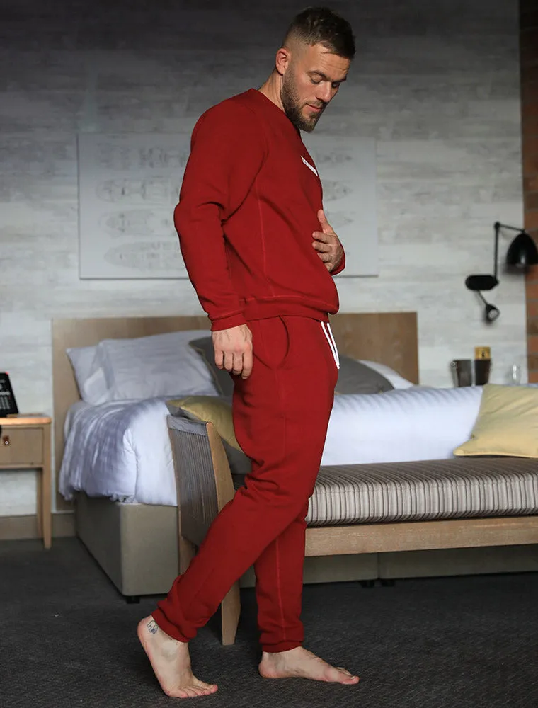 Comfort Fit: Joggers - Dark Red