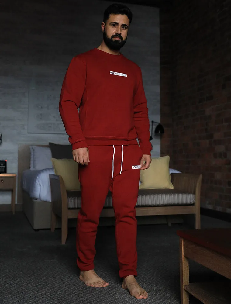 Comfort Fit: Joggers - Dark Red