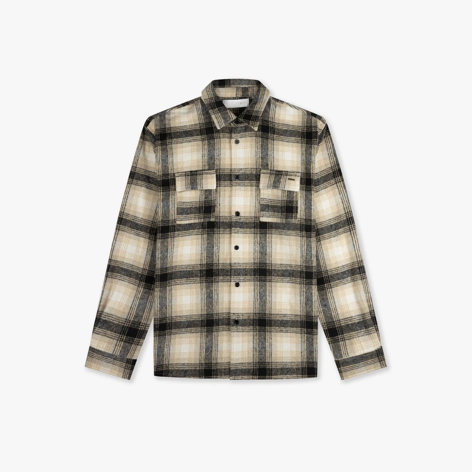 CROYEZ MIDWEIGHT FLANNEL OVERSHIRT - LIGHT BROWN