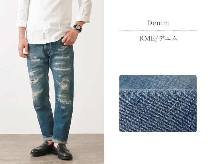 DEPSEA / DP001 Straight 5P Denim Pants - Vintage finish