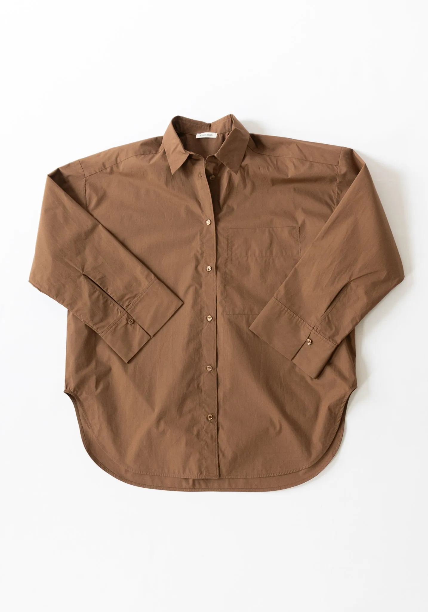 Derris Button Front Shirt in Bison