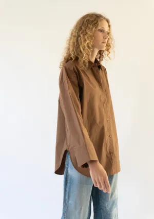 Derris Button Front Shirt in Bison