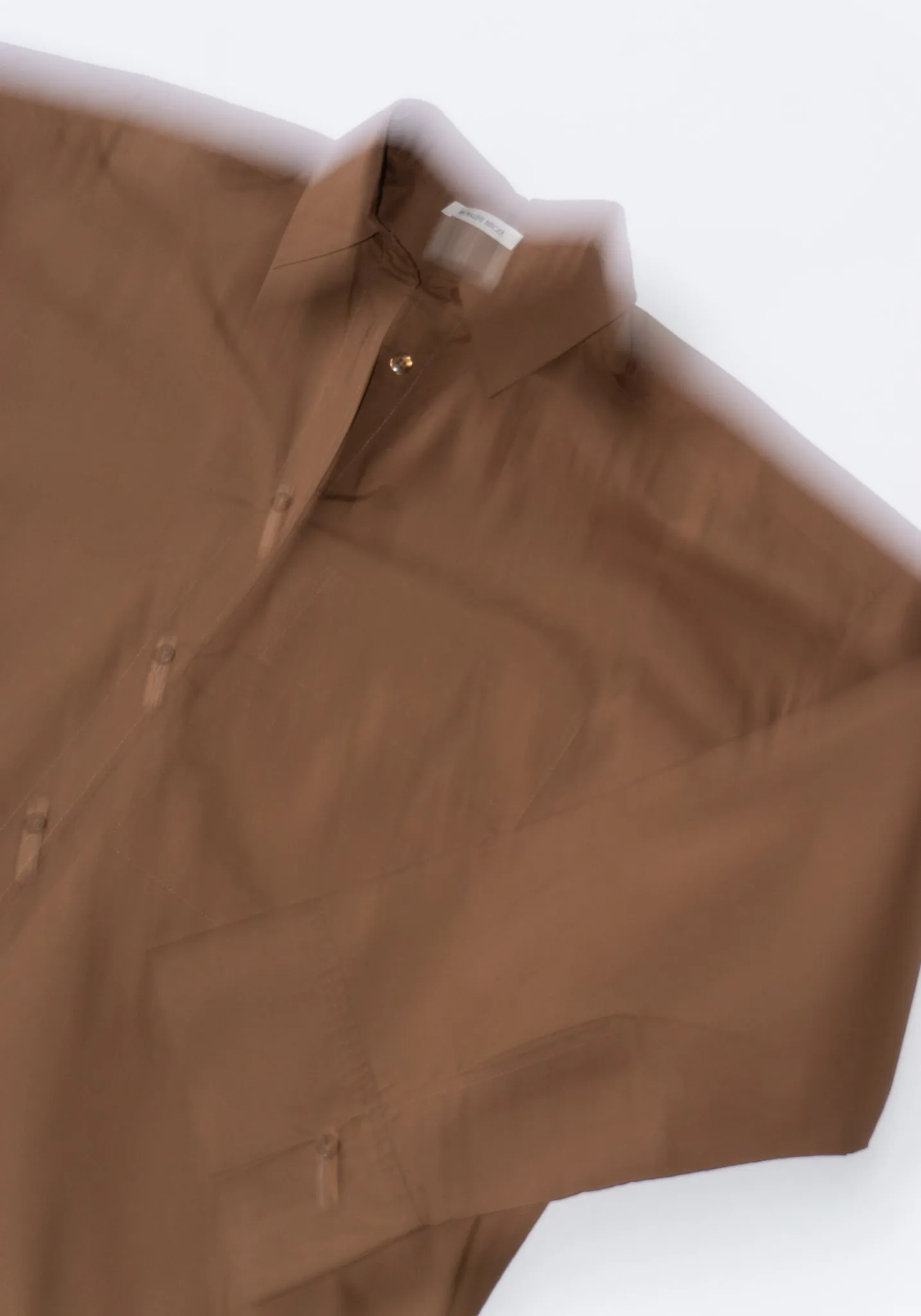 Derris Button Front Shirt in Bison