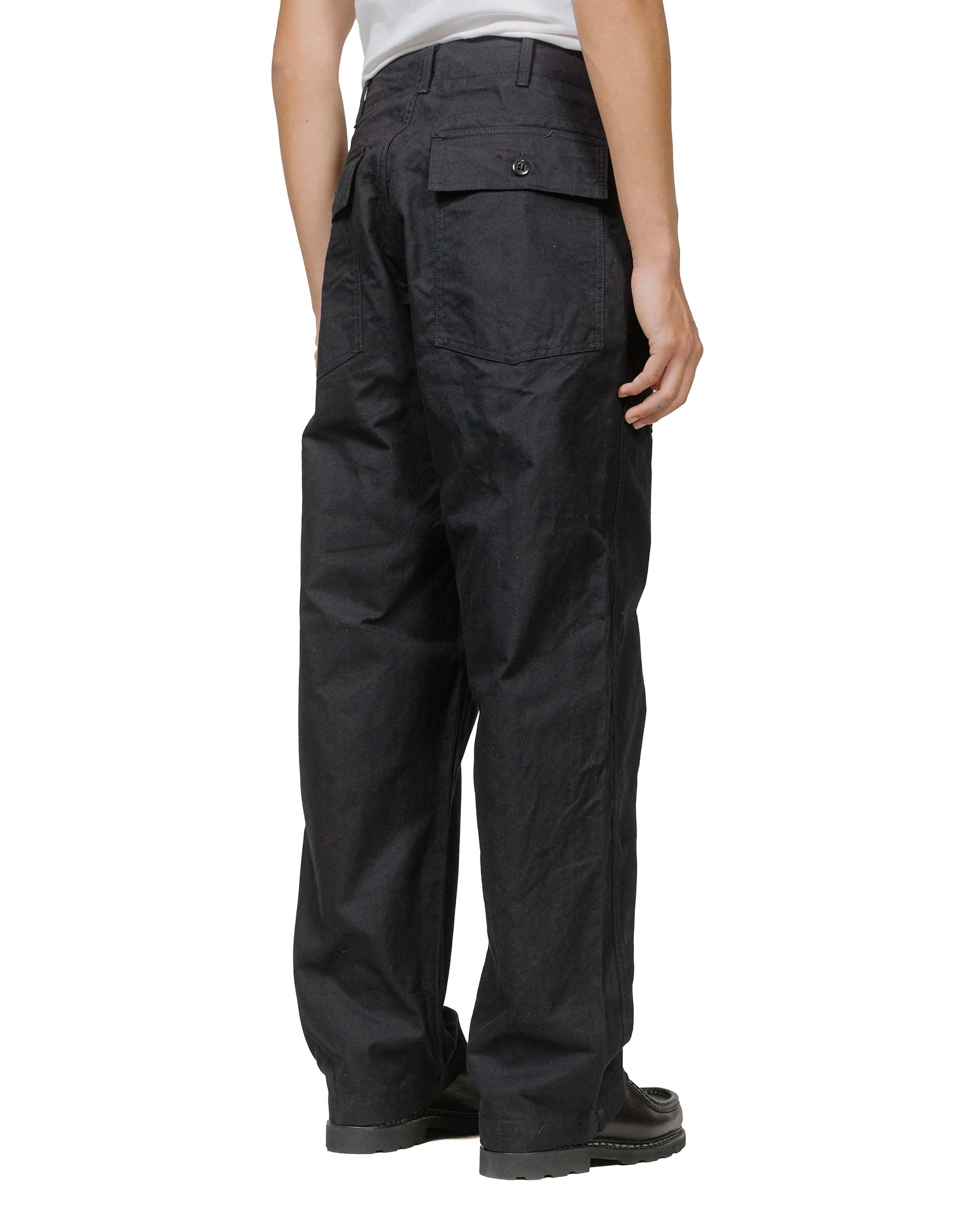 Engineered Garments Fatigue Pant Black Cotton Brushed Herringbone