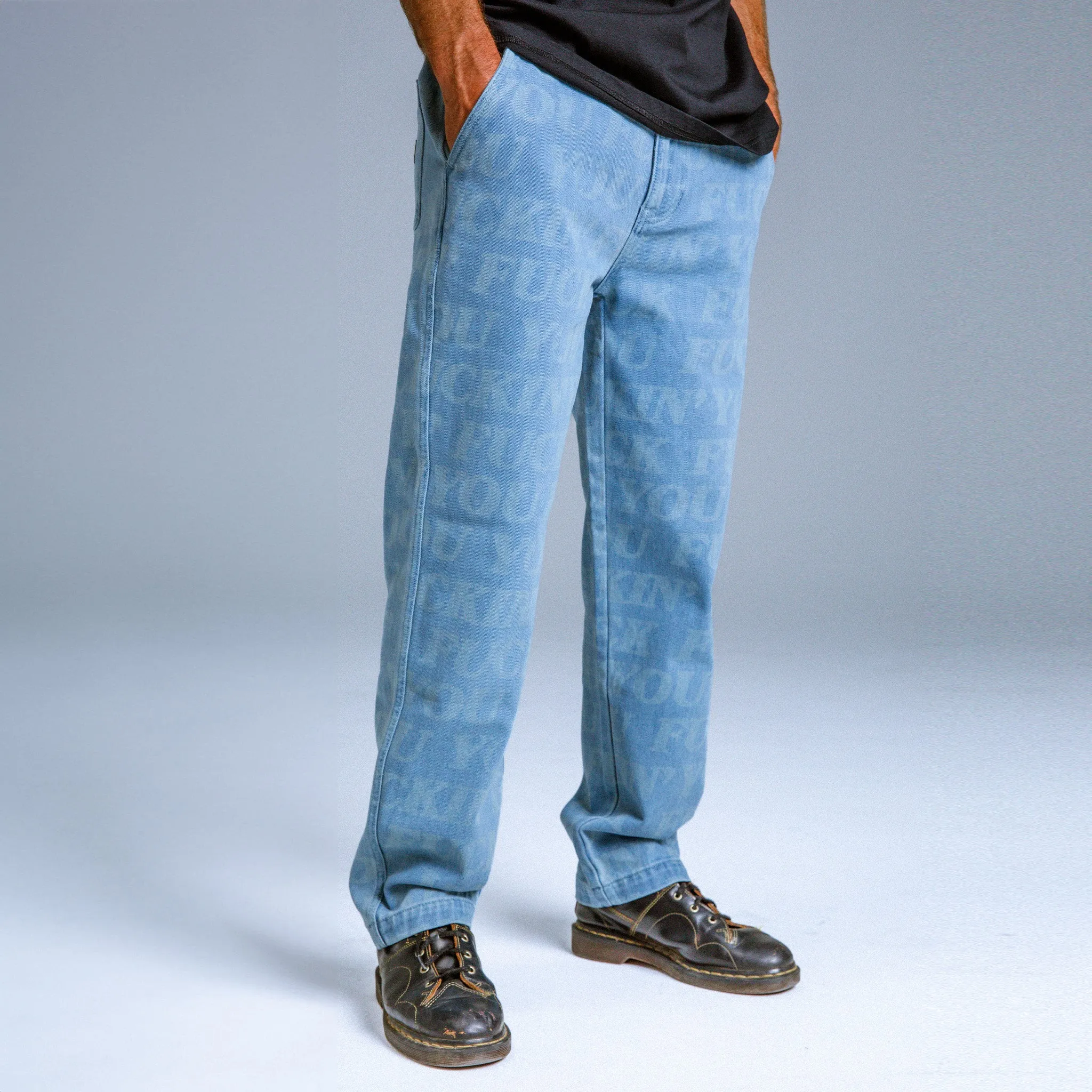 F.U.F.F. Washed Denim Pants (Light Washed Denim)