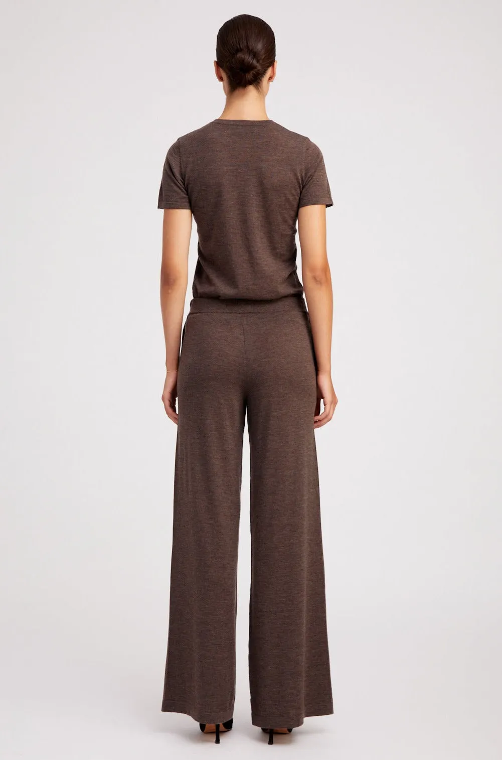 Heather Brown Ultra Fine Cashmere Tee Shirt