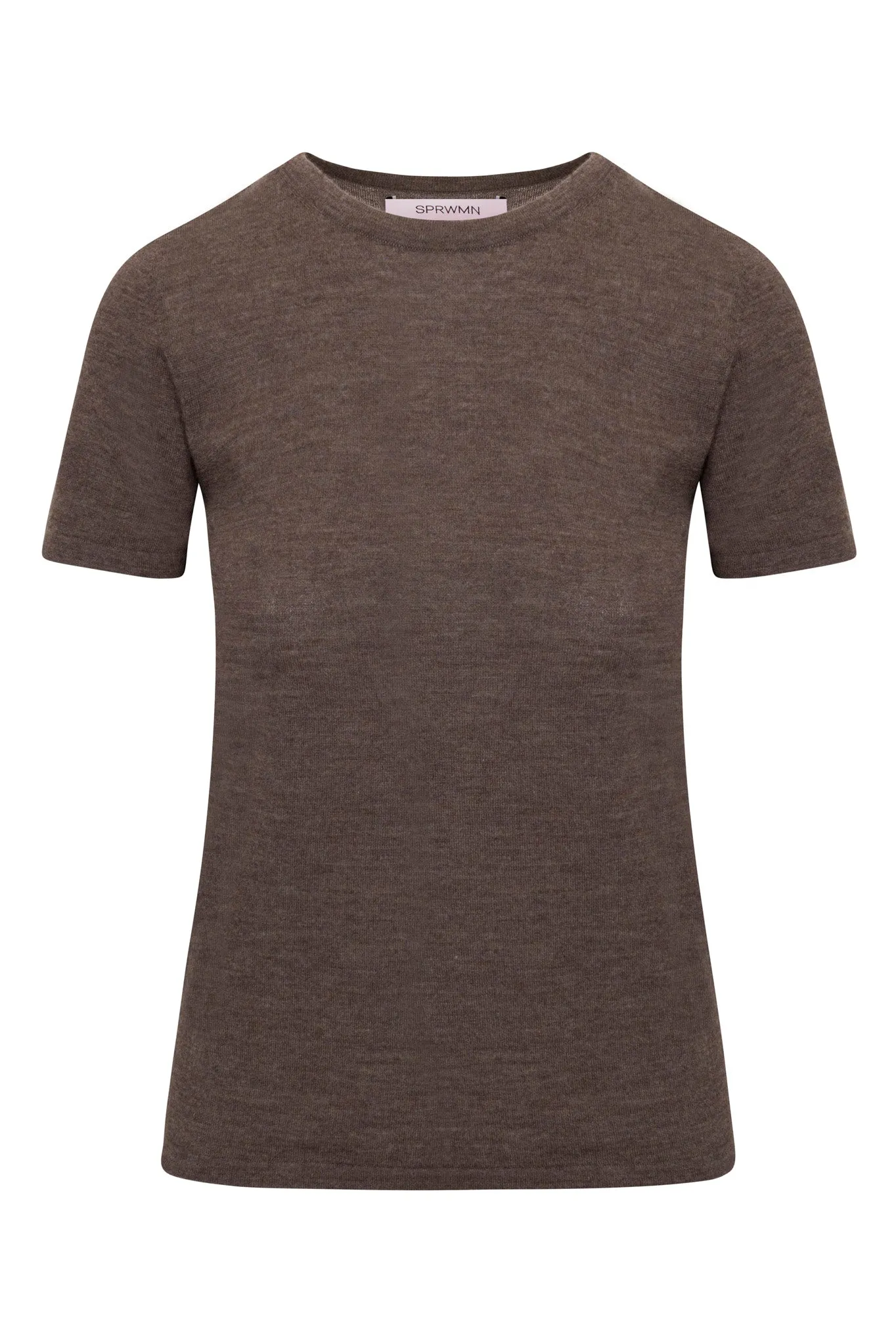 Heather Brown Ultra Fine Cashmere Tee Shirt