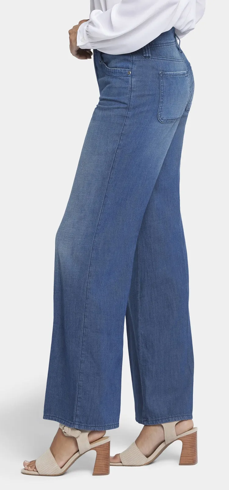 High Rise Teresa Wide Leg Jeans Donkerblauw Premium Denim | Missionblue