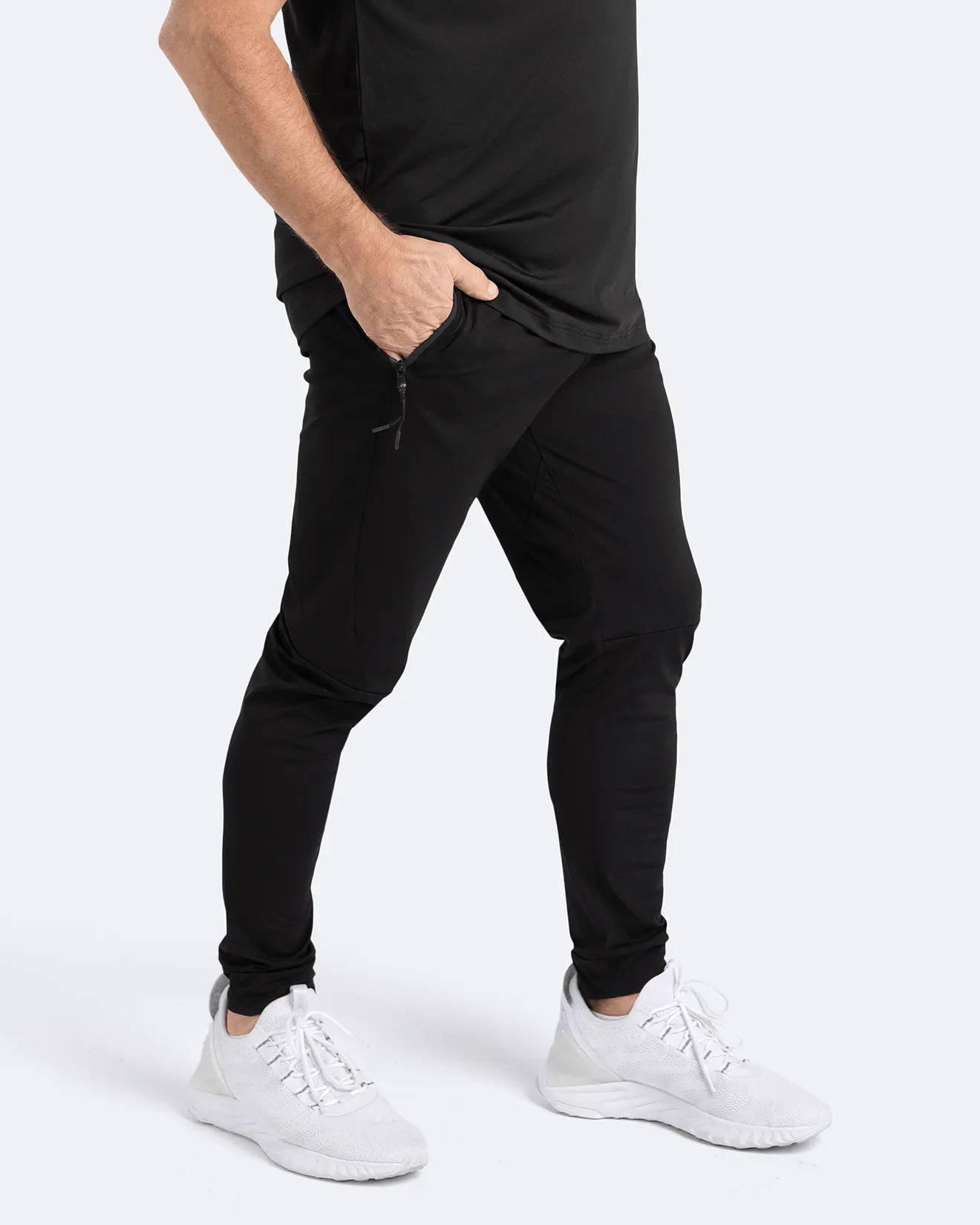 Jet Black Athleisure Joggers