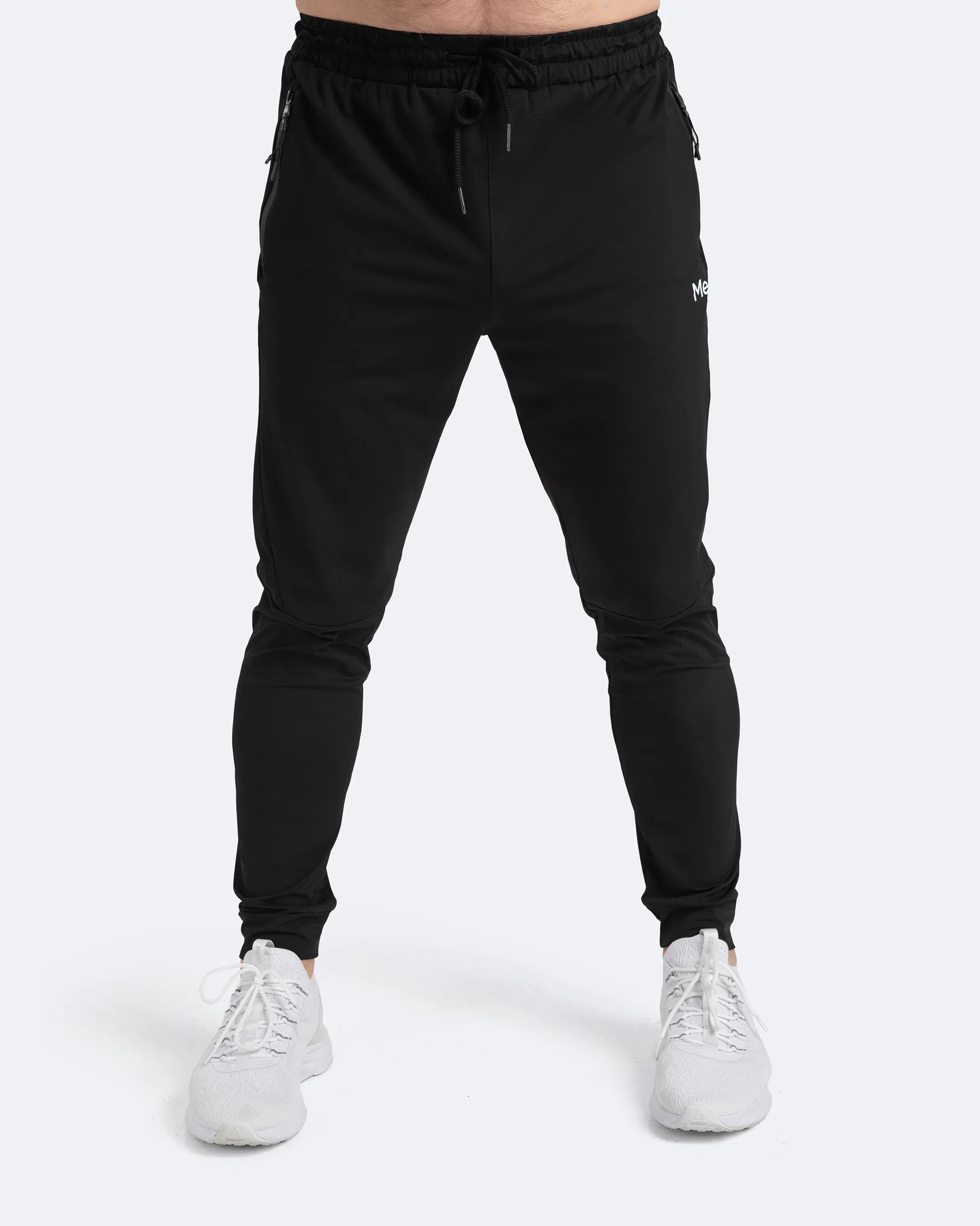 Jet Black Athleisure Joggers