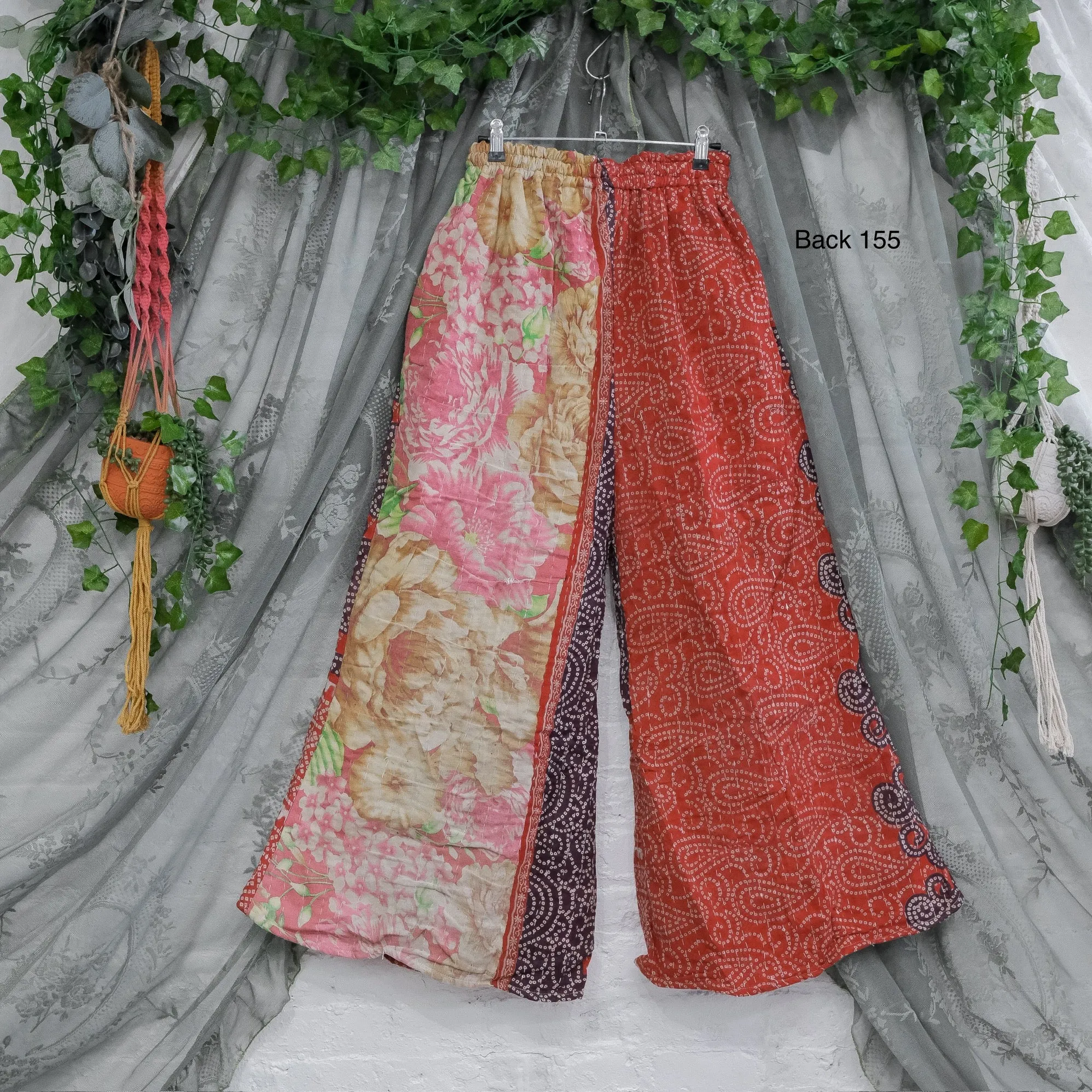 Kantha Stitched Bliss Flowy Leg Pants