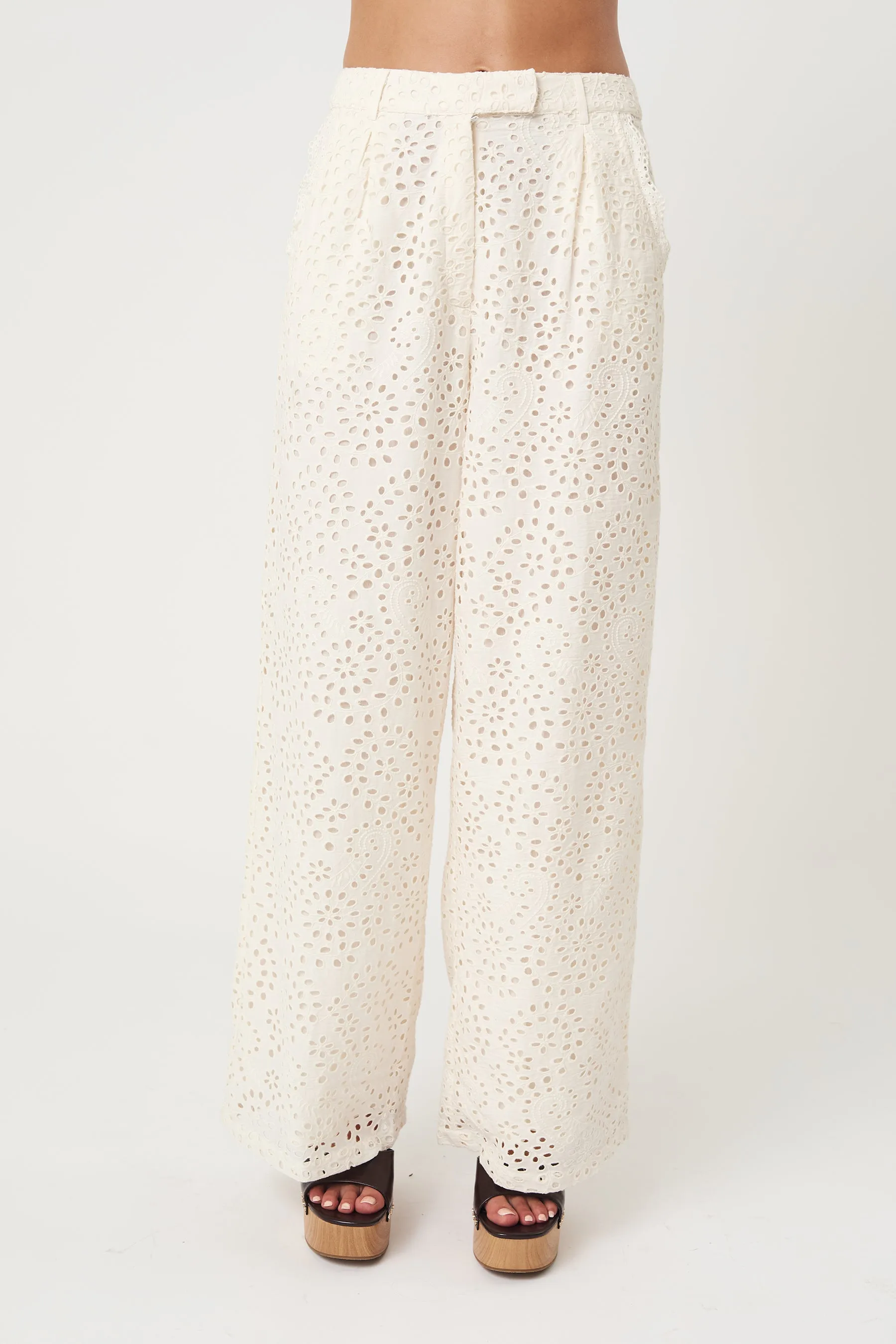 Kendra Wide Leg Trousers - Pristine