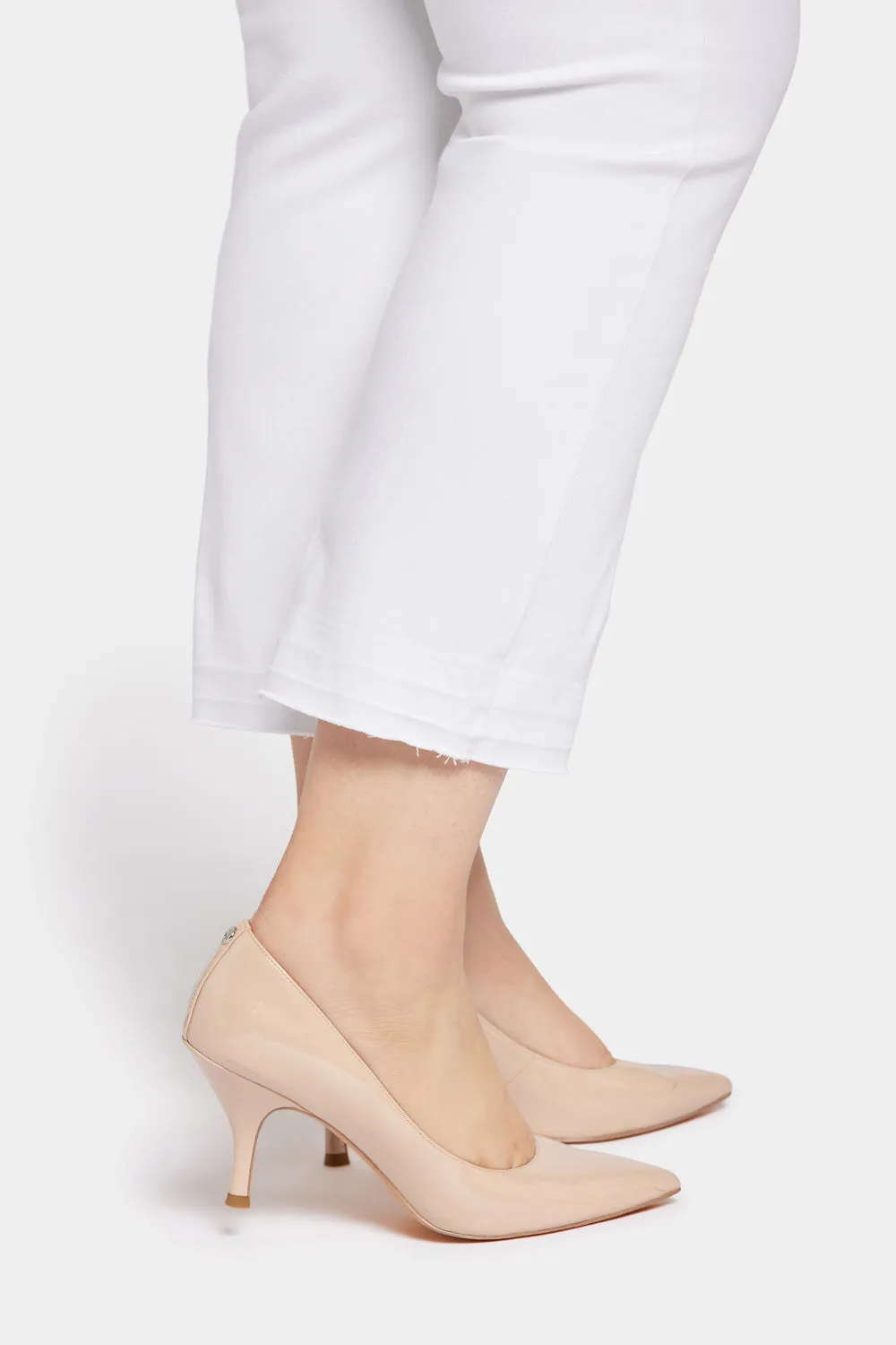 Marilyn Straight Ankle Jeans In Petite Plus Size - Optic White