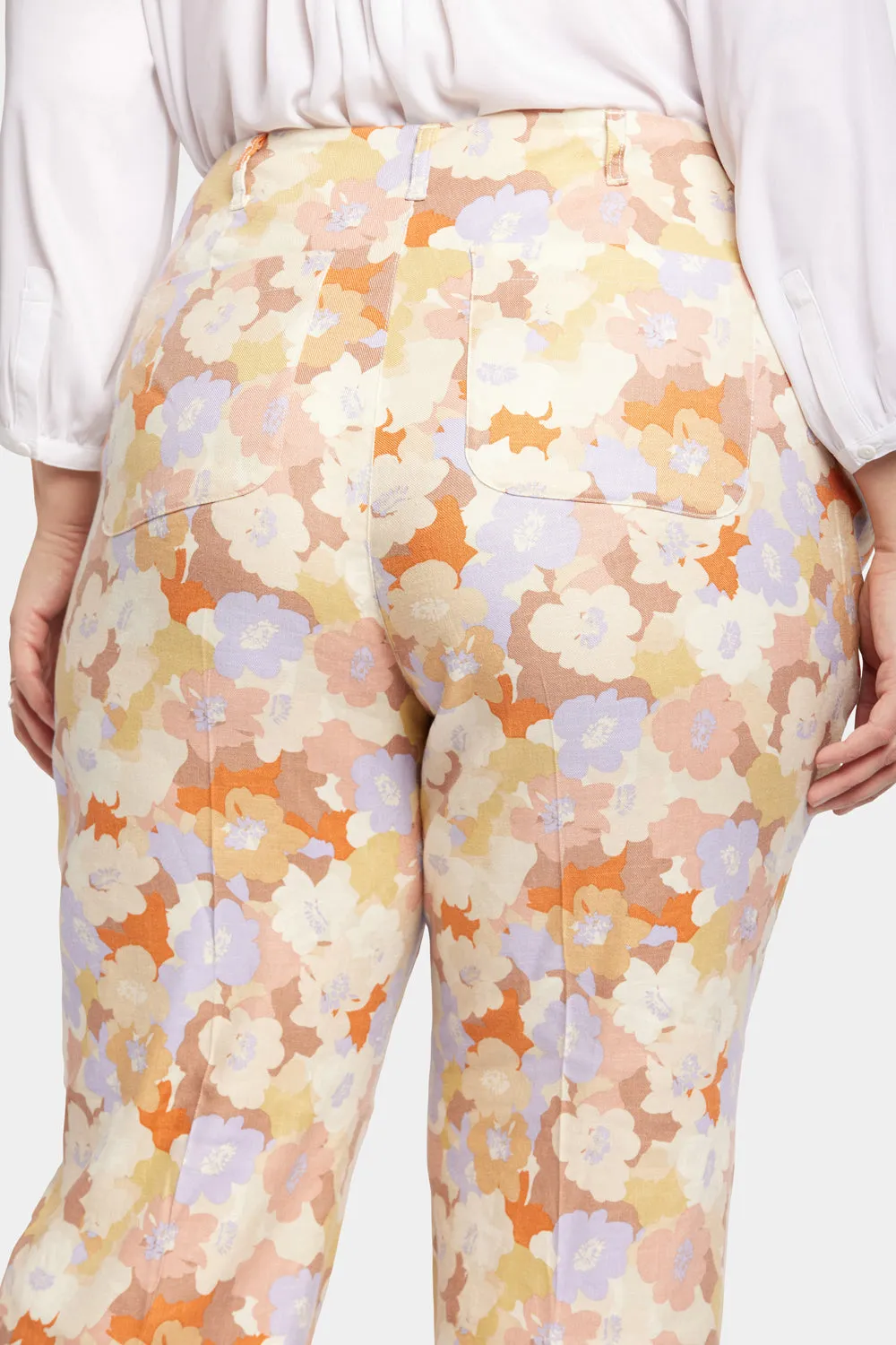 Marilyn Straight Pants In Plus Size - Sunset Grove