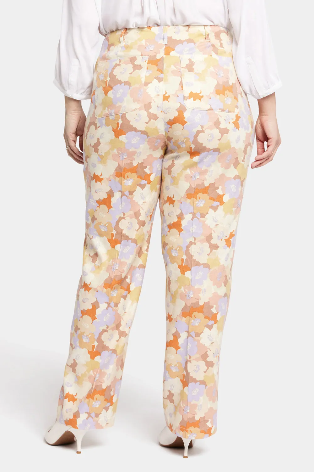 Marilyn Straight Pants In Plus Size - Sunset Grove