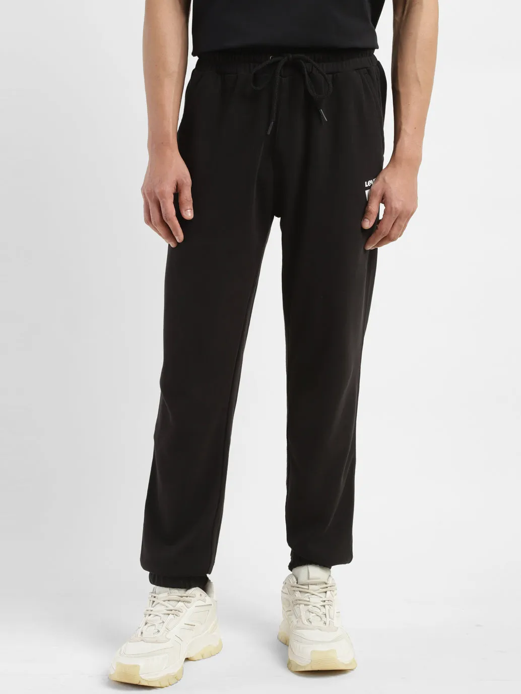 Men's Black Regular Fit Joggers