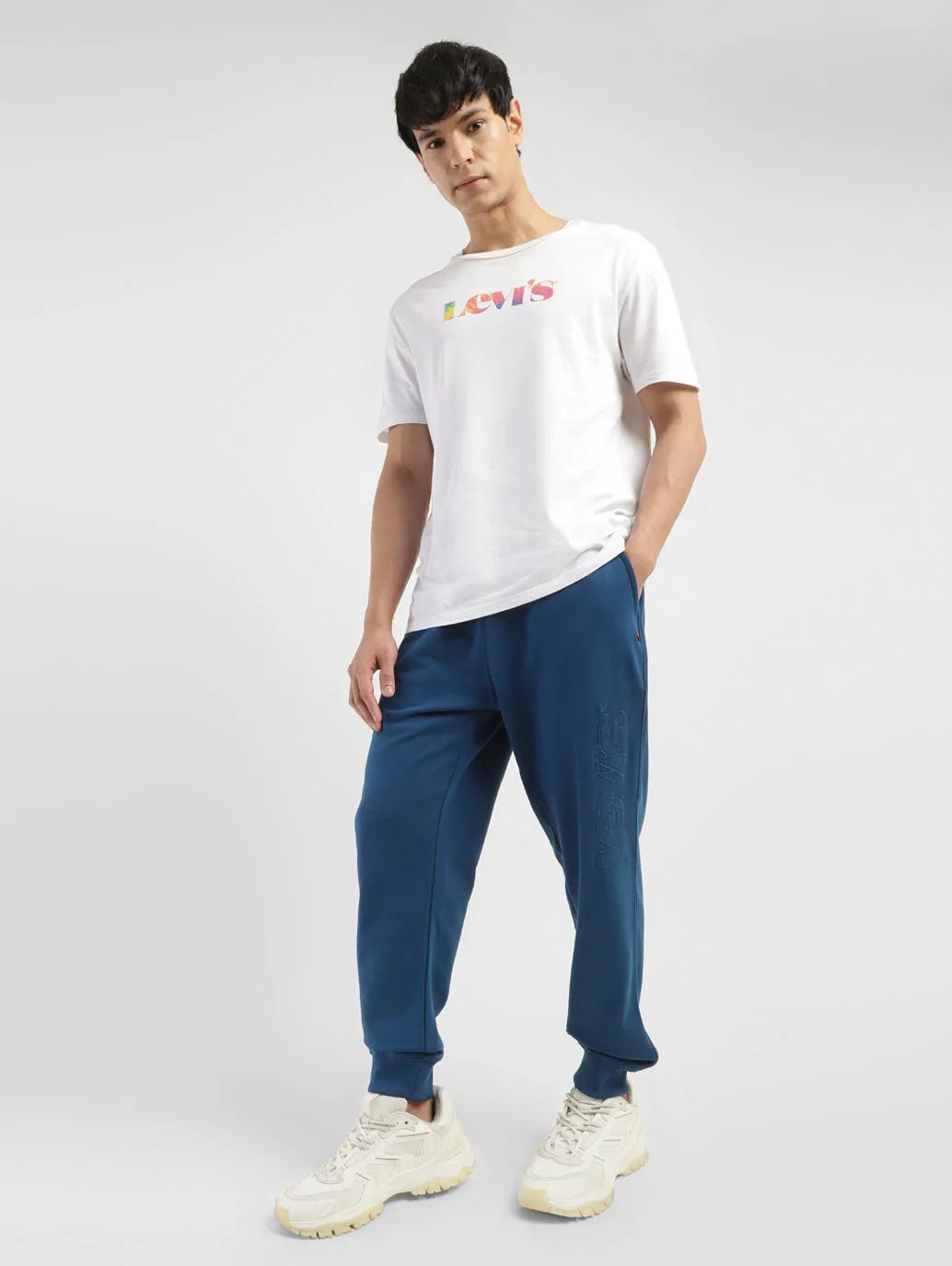 Men's Blue Regular Fit Joggers