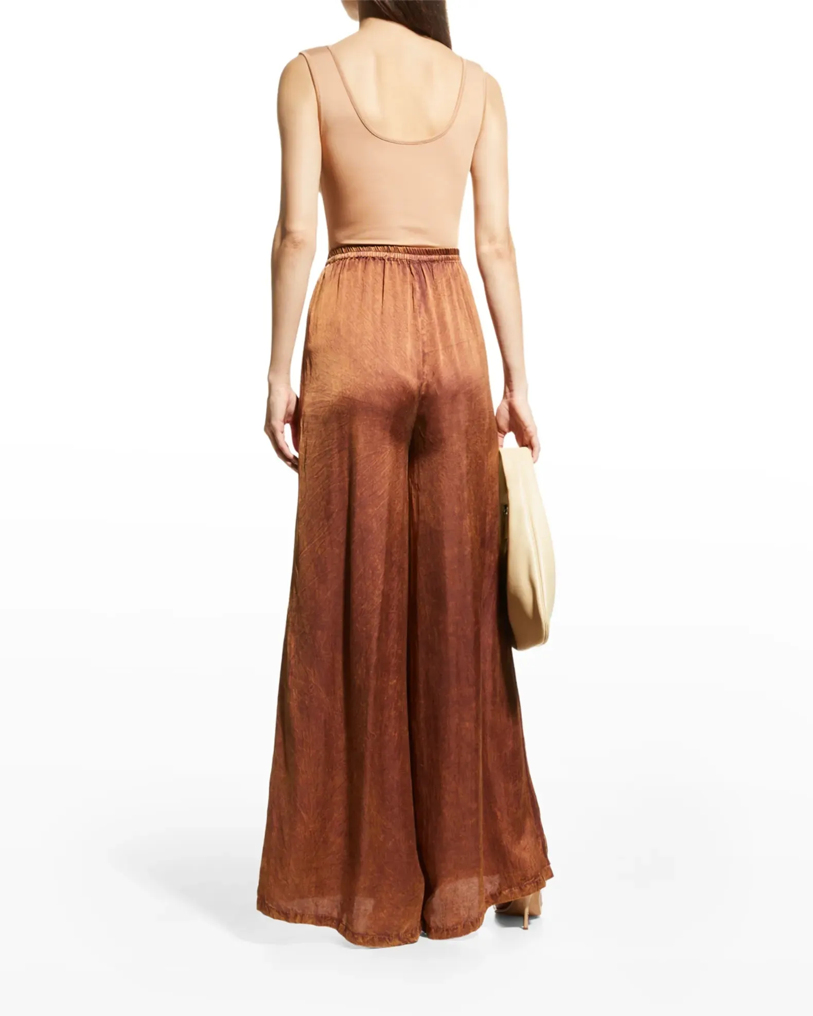 Mes Demoiselles Cullinan Sateen Wide-Leg Pants