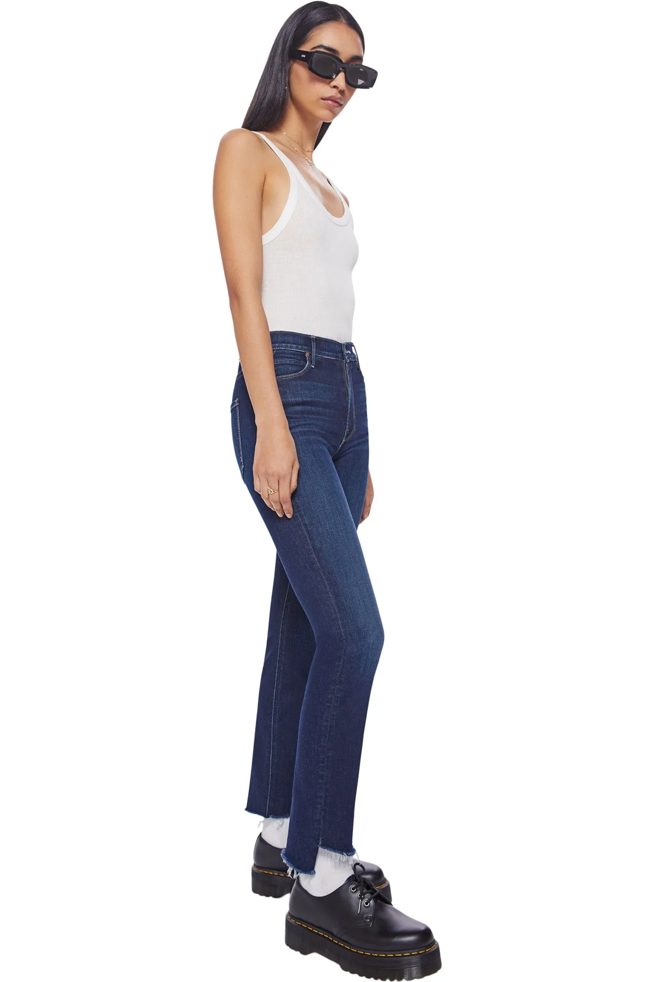 MOTHER Denim The Mid Rise Dazzler Jeans in Off Limits