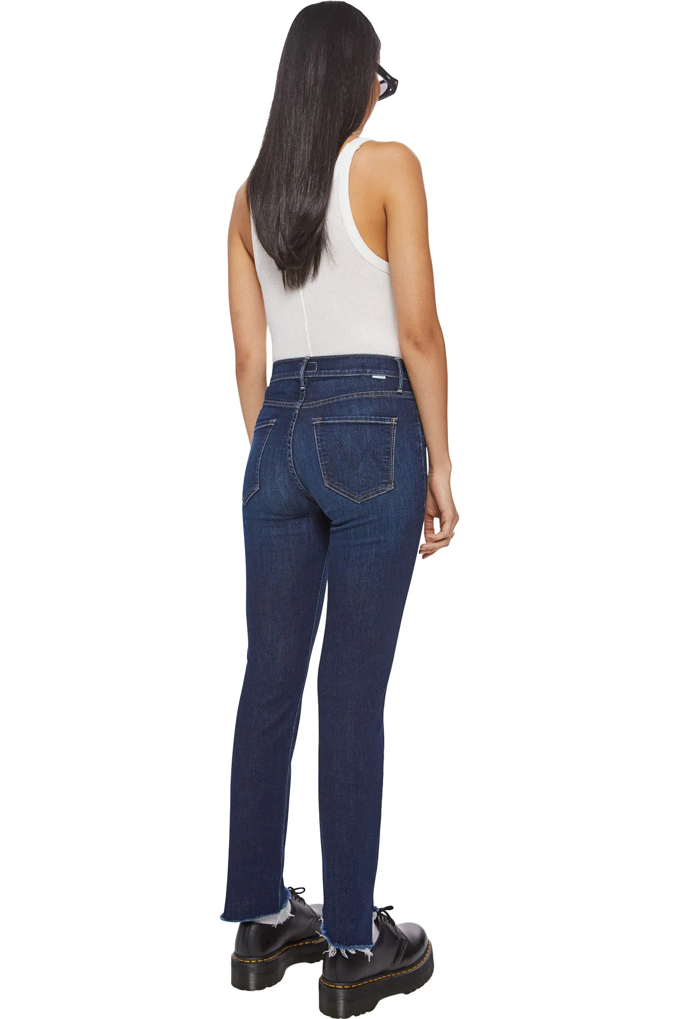 MOTHER Denim The Mid Rise Dazzler Jeans in Off Limits